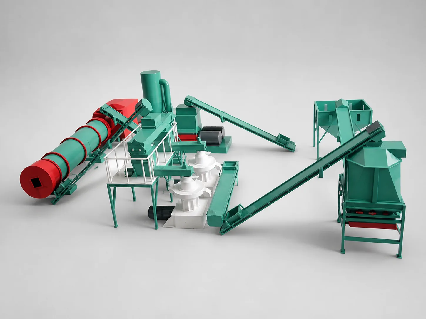 Wood pellet machine, front view